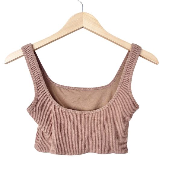 Abercrombie & Fitch Tan Ribbed Sports Bra Sz XS - Picture 3 of 3